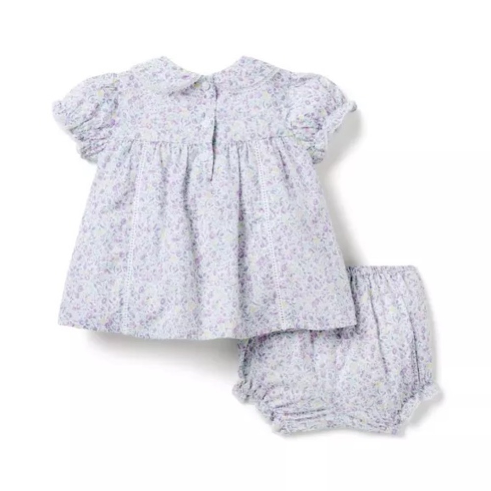 Janie and Jack Baby Ditsy Floral Matching Set purple sz 18-24 months - Picture 2 of 5